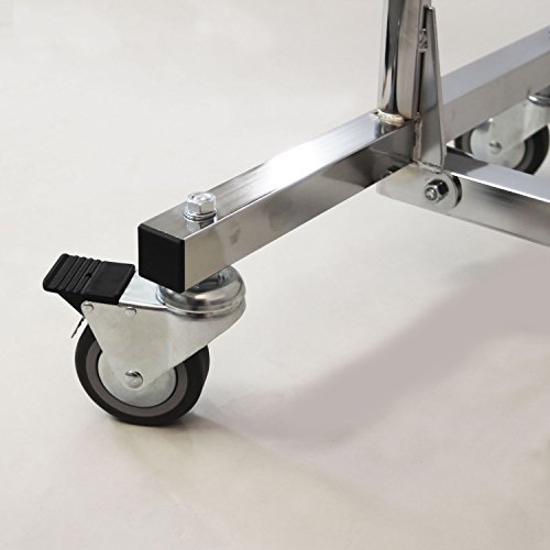 Reiserollständer höhenverstellbar klappbar verchromt (150cm Breite) - 5
