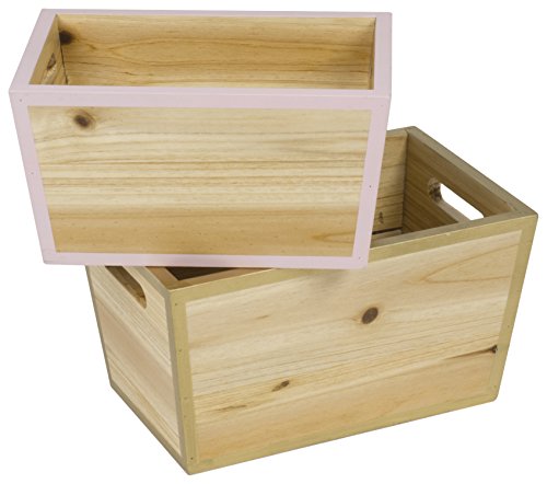 Tri-Coastal m10424  66496 Juego de 2 cajas de madera