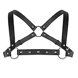 arnes de cuero para perros Con 3 anillos en O de metal, diseño X en el pecho / espalda con dos correas en el hombro
