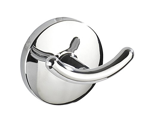 Wenko 22166100 Kuba Wandhaken Duo, Zinkdruckguss, chrom, 4 x 5,5 x 5 cm