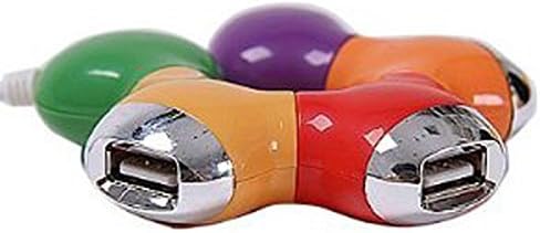 Haoponer 4 Ports Mini USB 2.0 Hub High Speed Multi-coloured for Computer Laptop Notebook