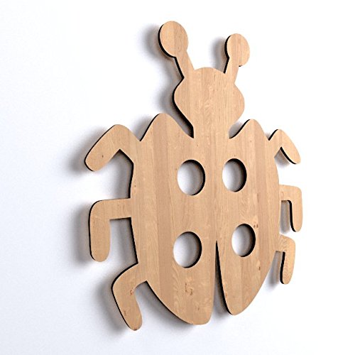 10x Marienkäfer Form Holz Basteln Dekoration Malen für Kinder Hängedeko