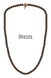 WOOD FELLAS Deluxe Holz-Perlenkette brown 6mm Holz-Schmuck, Halskette in drei verschiedenen Perlen-Größen erhältlich - 3