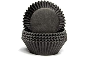Miss Bakery's House® Stampi per muffin di carta, standard, Ø 50 mm x 30 mm, nero, 75 pezzi, da cuocere insieme in forno