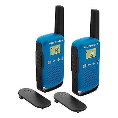 Motorola T42 Bleu Talkabout PMR Radio (Lot de 2, PMR446, 16 canaux, portée 5 km)