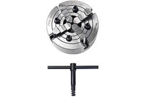 KATSU TOOLS KATSU 4 Jaw Independent Lathe Chuck, Precision 160mm 6 Inch Metal Lathe CNC Drilling Tool Accessory for Engineering Grinding Milling Woodworking Machines 105243