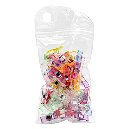 Aodoor 63 Stück Stoffklammern Wonder Clips, handwerklichen Wunder von Clips Kunststoff Nähen Craft Nähen Zubehöre Kunststoff (9 Farben, 2*1*1.5cm) - 6