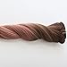 Silky Straight Rose Gold Ombre Highlights Balayage Hair Extensions of Clip in Extension Medium Brown Fading to Rose Gold Virgin Human Hair 120g/set (20 inch)