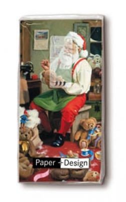 Preisvergleich Produktbild Paper+Design WeihnachtsMotivtaschentücher ´Santa is busy´