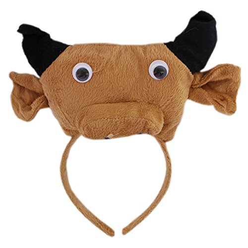 Animal Headband Ox Hair Band - Brown (2FNS51)