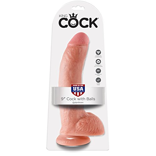 Preisvergleich Produktbild King Cock 22.9 cm Flesh Dildo with Balls