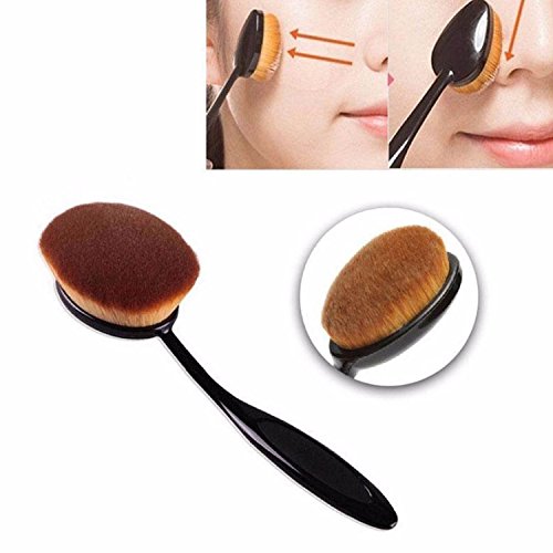 NALATI 10 Stücke Profi Pinselset Kosmetische BB Creme Foundation Puder Make-up Pinsel Sets für Eyeliner Gesicht Bürste Weiche Multifunktionelle Zahnbürsten Oval Pinsel - 3
