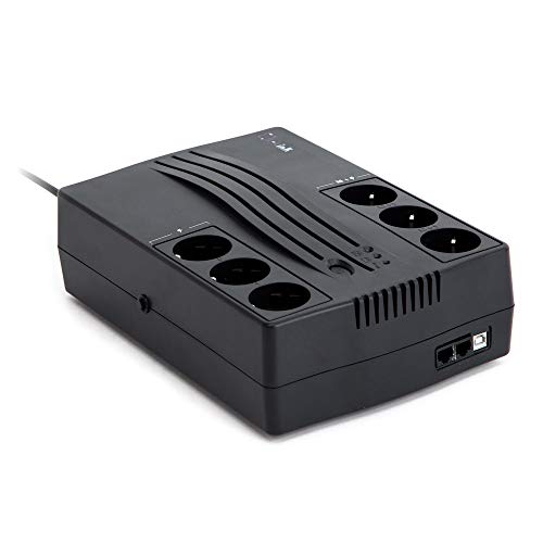 L-Link LL-900-G6 - SAI, 900VA, 6 schukos, color negro