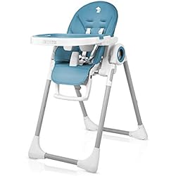 ⭐Chaise Haute pour Bebe Evolutive, Reglable et Pliable - 7 Hauteurs Différentes, Dossier Enfant Inclinable 5 Positions, Tablette Amovible, Plateau Clipsable (Nettoyage Facile), Coussin Bébé Confort