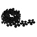 Produktbild Dolity 1Y 32mm Dekorative Band Blumen Stickerei Kristall Dekoration Handwerk - Schwarz, 1 Yard