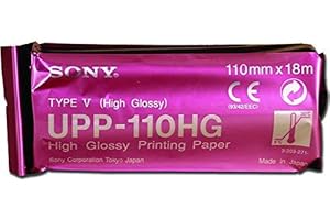 Sony UPP-110 HG Lot de 3 rouleaux de papier thermique ultra brillant pour imprimante médicale,