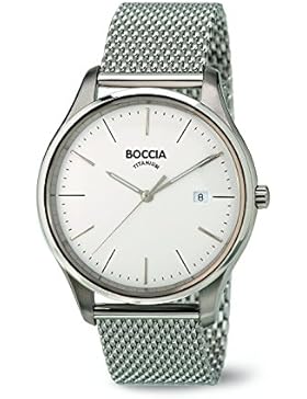 Boccia Herren-Armbanduhr Analog Quarz Edelstahl 3587-03