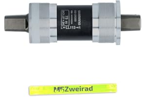MSZweirad Shimano BB-UN300 - Cuscinetto interno per bicicletta, 68/73 mm, diverse lunghezze dell'asse incluso nastro riflettente