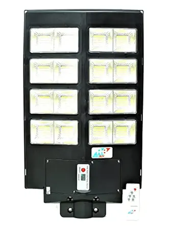 REALBUY Solar LED Street Light 280W with Remote Control and Motion Sensor (All-in-ONE) - Cool White 6500k