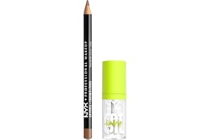 ‎NYX PROFESSIONAL MAKEUP NYX Professional Makeup Lip Artist Kit, Lippen-Makeup-Set bestehend aus Slim Lip Pencil Lipliner, Farbe 855 Nude Truffle, und Fat Oil Lip Drip Lipgloss, Farbe 01 My Main