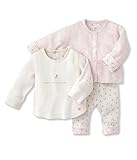 Petit Bateau Unisex Baby SABLIER Plain Round Collar Long Sleeve Lingerie Set