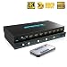 Produktbild SGEYR Ultra HD 4x4 HDMI Matrix Umschalter 4 Port 4K True Matrix Switch Splitter HDMI 4 In 4 Out HDMI Switcher Verteiler Unterstützt 4K 30Hz 1080P 60Hz 3D mit IR Fernbedienung und RS232 Steuerung