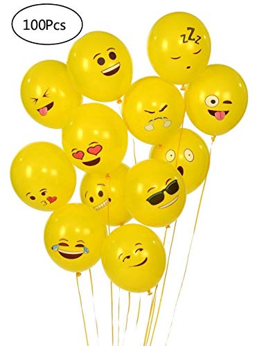 YueChen  Emoji Globos, Color Partido Globos de Fiesta para la Fiesta de Cumpleaños de la Boda , Látex Globos
