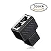 Produktbild HUACAM HCM69 RJ45 Splitter Adapter 1 bis 2 Dual Female Port, Cat 5 / Cat 6 LAN Ethernet Socket Splitter Stecker Adapter mit Shield, Schwarz (3 Pack)