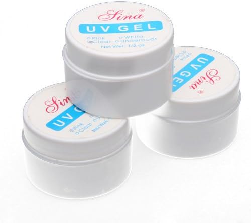 3pcs pro Nail Art Tips Extension Acrylic UV Gel 3D Builder Glue Pink White Clear