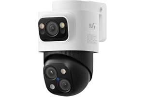 eufy PoE Bullet PTZ-kamera S4, 4K UHD, 3 objektiv, 122° vidvinkel, 360° panorering/tiltning, trådbunden utomhuskamera, 8x hyb
