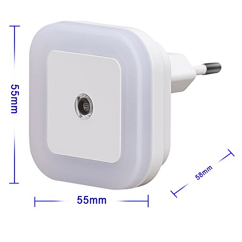 [Warmweiß] SOAIY® 4er-Set LED Nachtlicht 0,5W energiesparend Steckdosenlicht Orientierungslicht mit Dämmerungssensor Warmweiß automatisch Leuchte für Schlafzimmer Kinderzimmer Flur - 5