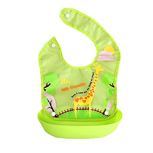 JT-Amigo 4er Set Baby Lätzchen mit Auffangschale, Baumwolle, Wasserdicht - 3
