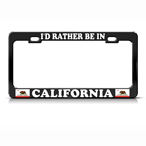 Preisvergleich Produktbild Moon Rather BE in California Metall-Kennzeichenrahmen, robust, Schwarz