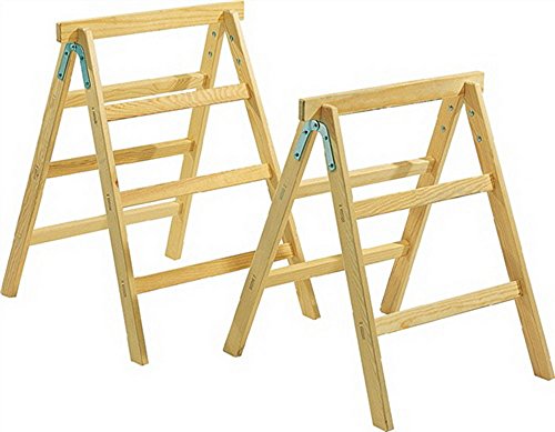 Preisvergleich Produktbild Arbeitsbock 2 Sprossen H.800mm 4,8kg Ausladung 710mm Nadelholz