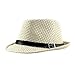 Produktbild Fenverk Panamahut Sonnenhut Strohhut Fedora Hut Handgemacht Herren Erntehelfer Sonnenschutz Damen Und |Sonnenhut | Aus Stroh FüR Den Sommer Am Strand Oder Urlaub(A Beige)