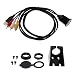Produktbild non-brand MagiDeal 3RCA Auto USB2.0 Verlängerung Panel Bündig Montieren Kabel Armaturenbrett Kit - wie beschrieben 1 Meter