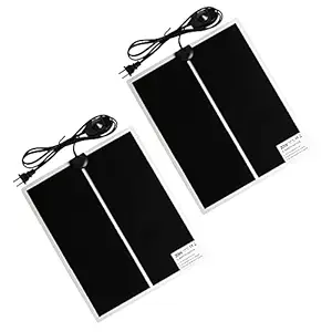 FIVEAGE 20W 16.5 Inch x 11 Inch Reptile Heating Pad Warmer with Temperature Controller, Power Adjustment Under Tank Terrarium Heater Heat Mat for Pets, Small Animals,2 Pack