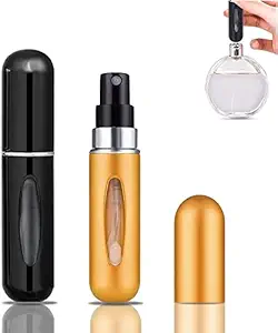 VYAKAT Portable Mini Refillable Perfume Atomizer Bottle Atomizer Travel Size Spray Bottles Accessories, Refillable Perfume Spray Scent Pump Case, Perfume Bottles(5ml/0.2oz,Multicolor) (1)