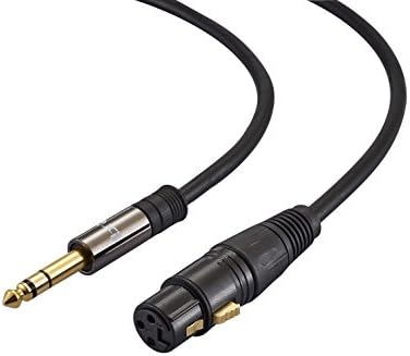 IBRA 3M Microphone Cable, 6.35mm 1/4 Inch TS to XLR Female Microphone Cable for Microphones,Powered Speakers,Sound Consoles and Other Pro Devices Cable