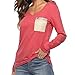 Produktbild ABsoar Blusen Damen Sexy V-Ausschnitt T-Shirt Tunika Oberteil Hemd Reißverschlusstasche Shirts Langarmshirt Tops Blusen Pullover