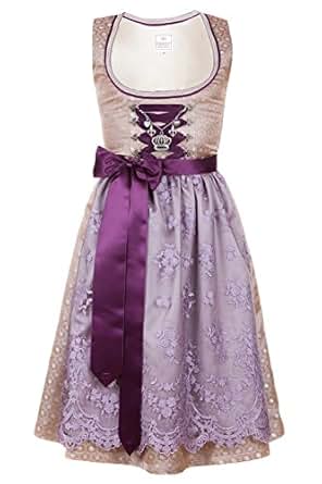 Edelnice Trachtenmode Exklusives Designer Midi Dirndl Gold