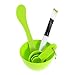 SupplyEU Green 4 in 1 Facial Skin Care DIY Homemade Mask Bowl Spoons Brush Tools Set