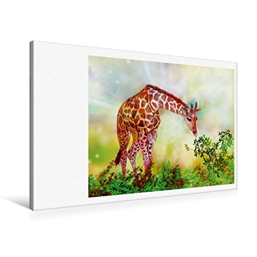 Premium Textil-Leinwand 90 cm x 60 cm quer, Stolz und Langbeinig | Wandbild, Bild auf Keilrahmen, Fertigbild auf echter Leinwand, Leinwanddruck: Buntstiftzeichnung (CALVENDO Kunst)