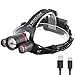 Produktbild Chshe®-Super Bright Zoomable Led Stirnlampe, Wiederaufladbarer Wasserdichter Usb-Scheinwerfer Für Camping Im Freien, Angeln, Jagd, Wandern, Laufen, Wandern, Radfahren