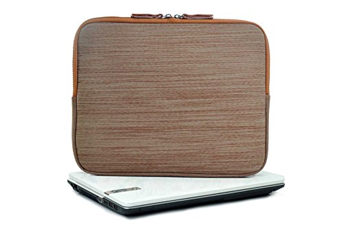 art&cherry © 11,6-12,2″ Universal Tablet PC Schutzhülle / Hülle aus Canvas-Gewebe wie z.B. Samsung Galaxy Tab Pro 12.2 / Galaxy Note 12.2 / Asus Transformer Book / Samsung Ativ Smart / Sony Vaio Tab 11 / Acer Iconia Tab W700 & W701 / Asus Vivo Tab / Lenovo IdeaPad Yoga 2 / Samsung Ativ Smart PC / Acer Aspsire P3 / Fujitsu Stylistic Q702 / HP Envy X2 / Microsoft Surface 2 3 / Surface Pro 2 & 3 / Lenovo IdeaPad Yoga 11 / Neofonie WeTab 3G / Medion Akoya Tablet Farbe : Braun - 2
