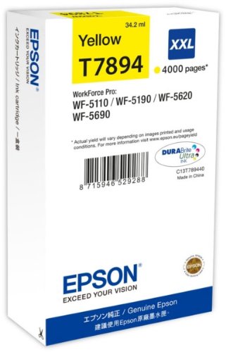Epson T7894 Tinte, Singlepack gelb, extra hohe Kapazität