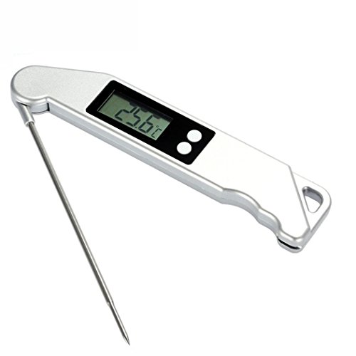 Lebensmittelthermometer, EgoEra® Elektronisches Professional Kabellos Digital Fleischthermometer / Kochthermometer / Kochen Thermometer / Grillthermometer / Zuckerthermometer / Einstichthermometer mit Edelstahl Sonde mit Fleisch Temperatur Referenz Diagramm