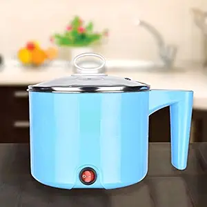 Electric Multiifunction Mini Cooker Kettle with Base Multi-Purpose Cooking Pot Noodle Maker Egg Boiler hot Pot Vegetable and Rice & Pasta Porridge for Home Travel Cookers and Steamer (Multicoloure)