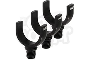 NGT 3 x Carp Fishing Aluminium 25mm Slim Black Profiler Bankstick Pod Rod Rest Holders