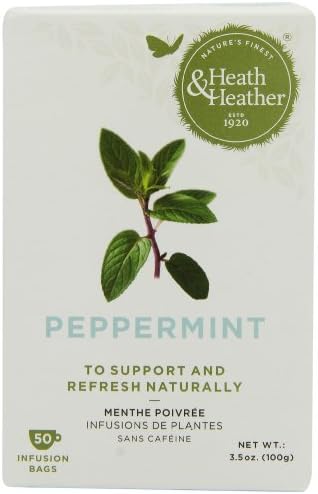 Heath & HeatherPeppermint Teabags (Pack of 6, Total 300 Teabags)
